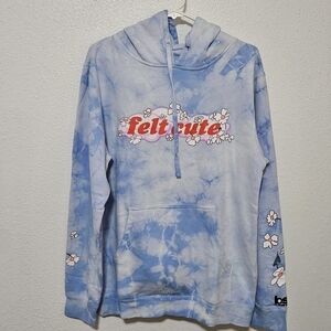 NWOT BSR by Samii Ryan hoodie felt cute graphic tiedye size small